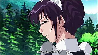 anime maid gives a lusty oral to her corporalist