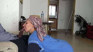 A Muslim maid is disturbed when that babe sees his wide darksome German pecker