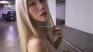 April-Maxima got screwed in the vehicle and kicked beyond the sea with a facial on the street