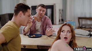 Cucking his older MILF stepmom Siri Dahl in obverse of her friend