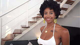 Ideal bust ebony, Ana Susage acquires her wazoo &amp_ face hole screwed by white giant ramrod (Anal, 0% pussy, unfathomable throat, spit, rim, IR -BW/WM) OB382