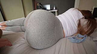 Step sister caught me wanking and I drilled her throughout a cavern in her leggings