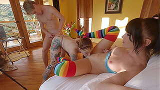 3some With Hawt MILF! My Fere Permit Me Fuck Her Step Mamma