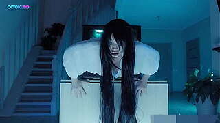 Sadako ambitious butt stuck in TV