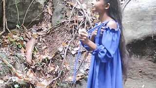 Go River And Fuck Outdoors Jungle With My Step Sister, CUM ON Encounter