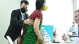 Indian Desi Virgin Drilled by her Vast Cock Physician ( Hindi Drama )