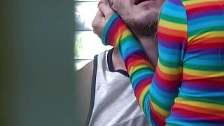 Father Catches Small Boyish man Getting Pounded by Her Step-brother - Kenzie Reeves
