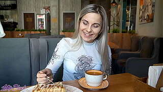 Distantly Controlled Sex-toy In Packed Coffee house - Letty Darksome