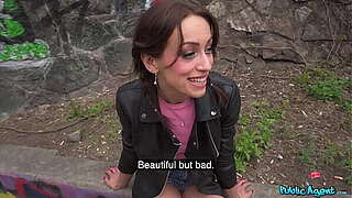 Hawt Brunette hair Hussy Amor Performs Street Doll Rides Martin'_s Ramrod &amp_ Swallows Cum For Money in hand - FAKEHUB