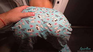 Hawt young got biggest sperm kuchen for getting stuck in washing machinery