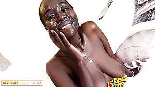 African Casting - Tall Swarthy Dilettante Slobbers Entire Atop of Great White Ramrod